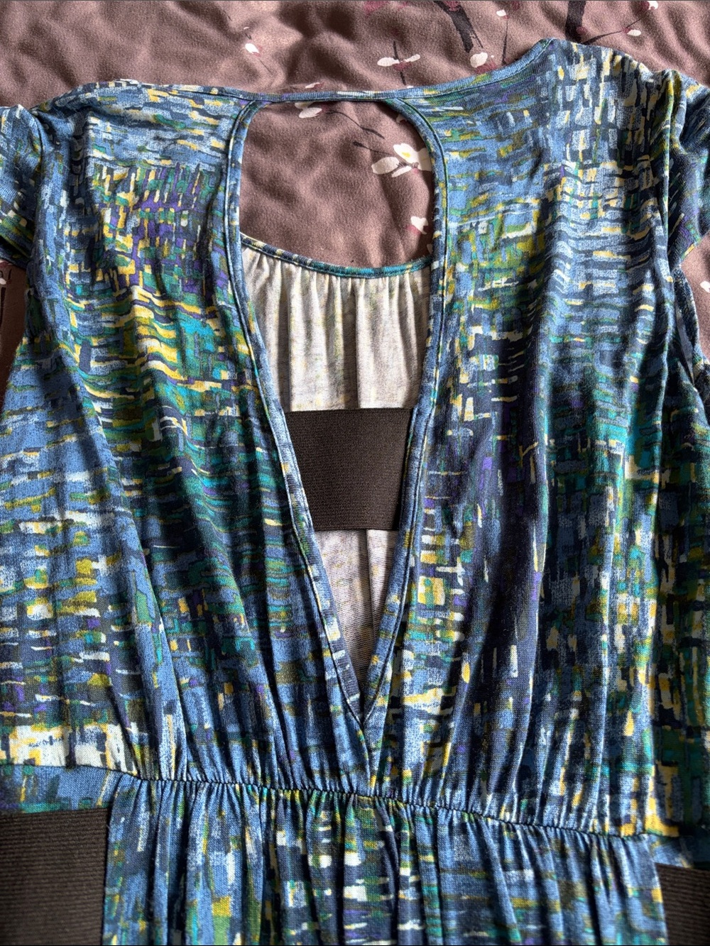 Blue printed dress - Picture 6 of 6